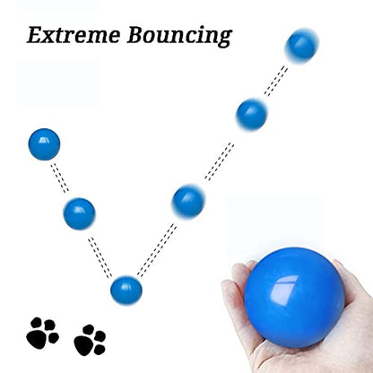Indestructible dog balls, Solid Rubber Bouncy Balls for Dogs Aggressive Chewers,100% Safe & Non-Toxic, Floating Durable Dog Chew Ball for Medium&Large Dogs to Training, Play, Exercise and Fetch.