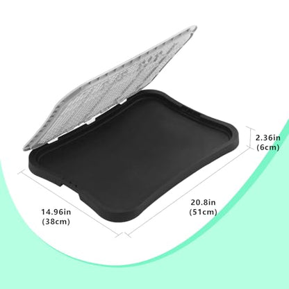 Dog Potty Tray with High Wall, 20.8x14.96 Indoor Pet Pee Pad Holder,Puppy Training Holder,Bathroom Dog Litter Box, Pet Toilet for Small and Medium Dogs,Housebreaking Supplies, Pet Products - color: black