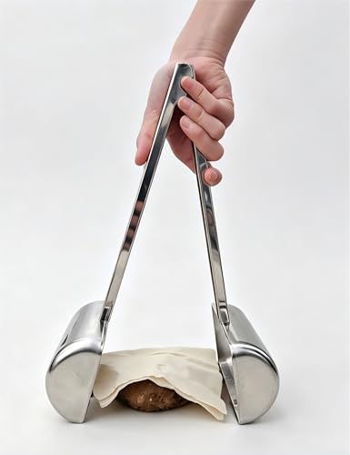 13.5" Stainless Steel Metal Dog Pooper Scooper for Yard | Heavy Duty, Very Easy to Use, One-Hand Operation, For Yard & Outdoor Walks, Works on Grass, Gravel, Concrete - color: Silver