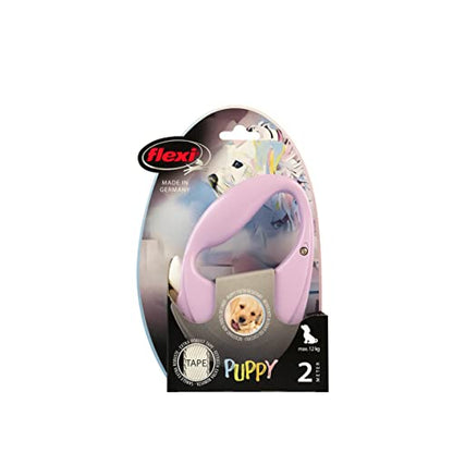 Flexi - PU00T2-251-RO - Dog Lead - Retractable Lead - Puppy Tape - 2 m - Pink - size: M