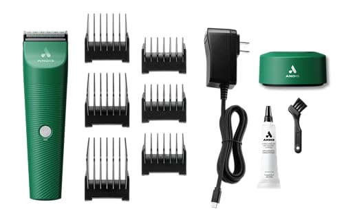 Andis 79085 Vida 5-in-1 Cordless Adjustable Blade Pet Hair Clipper, 11-Piece Kit, Non-Slip Design, Slim Profile, Versitile Fit, Grooming, Green - color: Green