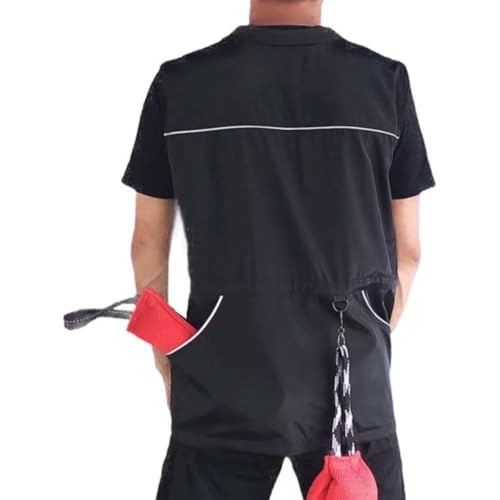 Reflective Dog Trainer Jacket with Multi Pockets Adjustable Waist Drawstring Handler Training Clothes - size: XXL