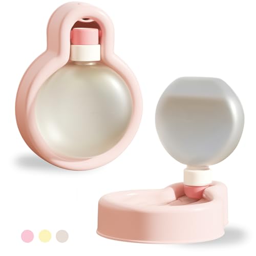 Upgrade Portable Dog Pet Water Bottle for Walking |11 OZ BPA-Free Water Bowl | Anti-Tipping Leak Proof Design | Puppy Small Medium Large Dogs Small Animals | Dog Travel Accessories Gifts (Girly Pink) - color: Pink