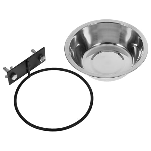 BESPORTBLE Raised Dog Bowls Wall Mounted Pet Feeder Station Stainless Steel Large Deep Food and Water Dish Elevated for Small to Medium Dogs