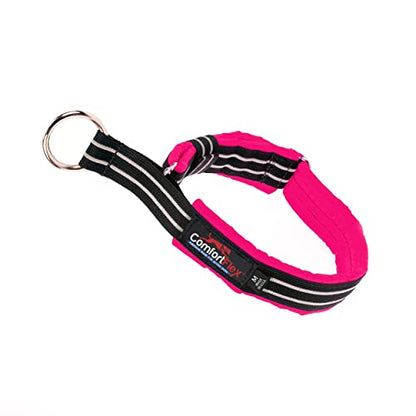ComfortFlex Limited Slip Martingale Collar, Small, Hot Pink | American made, designed, cut, assembled, sewn in USA, wide escape proof martingale design, premium padding, gentle control - color: Hot Pink, size: Small