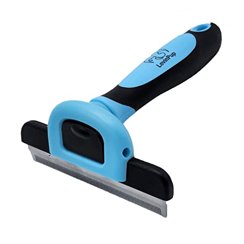 Cat & Dog Brush for Shedding – 95% Shedding Reduction for Cleaner Homes & Happier Pets – Removable Stainless Steel Comb w/Comfort Grip Handle – Deshedding Tools for Cats & Dogs w/Dense Coats - size: Grooming Brush