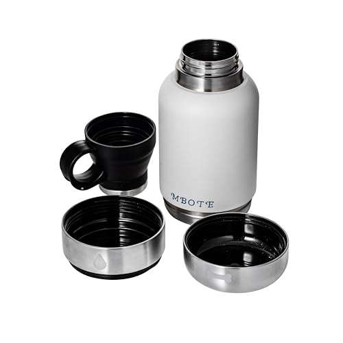 3-in-1 Portable Dog Water Bottle, 32oz Stainless Steel Insulated, Includes 2 Collapsible Bowls - Leakproof Travel Water Dispenser for Dogs