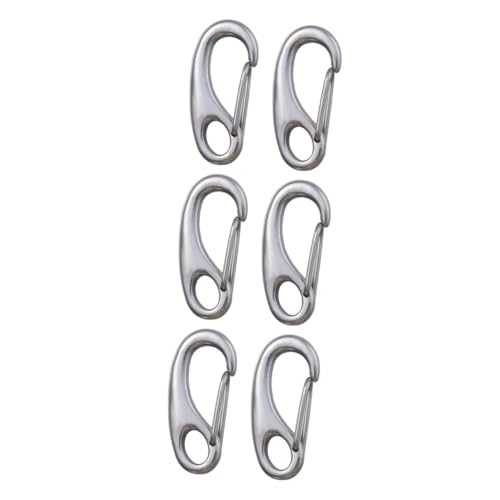 Angoily 6pcs Stainless Steel Pet Id Tag Clips for Dogs and Cats Quick-Release Clamps for Easy Collar Changes and Secure Pet Tag Holders - color: Silverx3pcs, size: mediumx3pcs