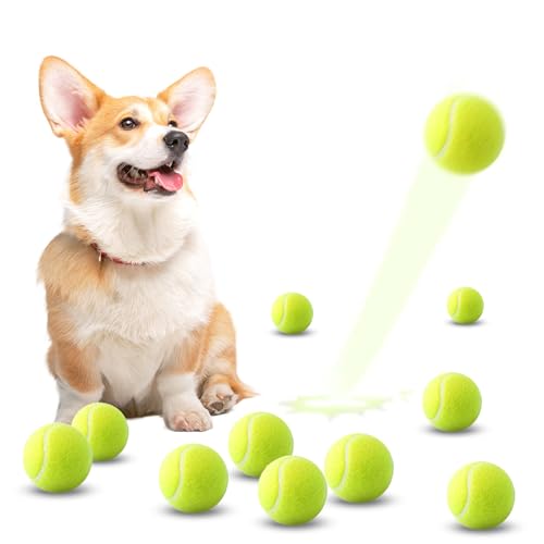 10 Pack 2-inch Dog Tennis Toys, Pet Play Balls, Refill for Automatic Launchers, Suitable for Small Dogs - Indoor & Outdoor Use, Refill balls for automatic ball launcher (Launcher Not Included) - color: Green-02
