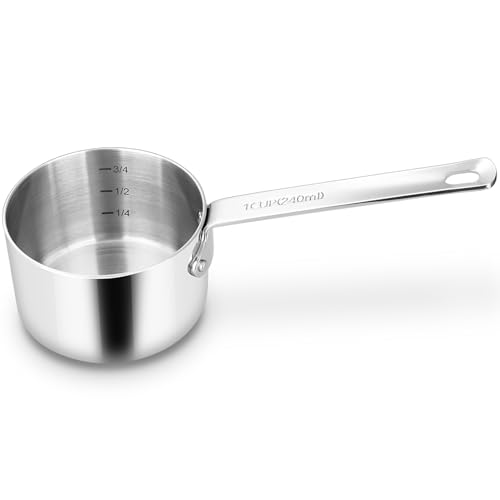 KEAWELL Premium Dog and Cat Food Measuring Cup 18/10 Stainless Steel (1, 1 Cup) - size: 1 Cup