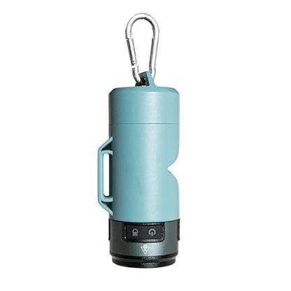 Lumi Dog Waste Bag Holder with LED Flashlight, Hands-Free Dog Walking Accessory with Carabiner Clip & Bags - Great for Camping, Outdoor Use, and Lighting Your Path (BLUE) - color: Blue