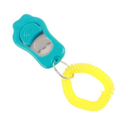 Zerodis titleAdjustable 3 Gears Pet Dog Training Clicker Claw Shaped with Wrist Strap for Cats Birds (Sky Blue) - color: Sky Blue