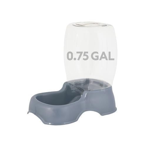 Petmate Pet Cafe Cat and Dog Gravity Water Dispenser - Water Bowl for Cats and Dogs, USA Made, 0.75 GAL, Pearl Gray - color: Pearl Ash Blue, size: 0.75 GAL