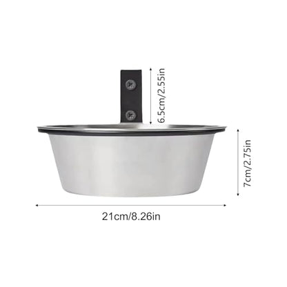 Dog Bowl, Pet Feeder, Cat Dish, Wall Mounted Bowl Set, Stainless Steel Spill Proof Design, with Foldable Elevated Stand, for Puppy Bunny Indoor Feeding Station Use
