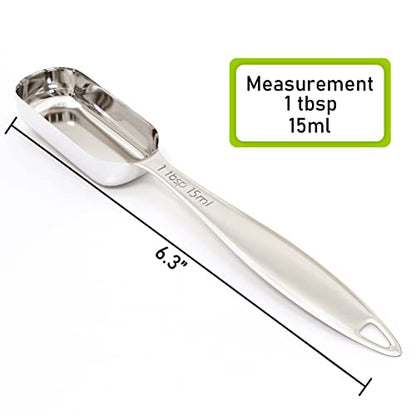 1PCS 1Tablespoon (1tbsp, 3tsp, 15ml, 1/2oz) Single Measuring Spoon, Individual Stainless Steel Long Handle Measure Teaspoon Only - size: 1tbsp|3tsp|15ml|1/2oz