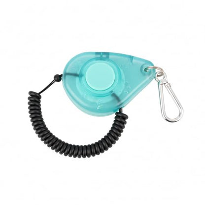 Dog Training Clicker with Wrist Strap - Ergonomic Mechanical Sound Signal for Obedience & Trick Training, Durable PP Plastic (1 Pack) - color: Blue