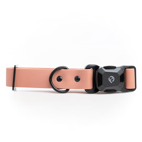 Fei & Eve VERO Dog Collar, Blush, Small | MagEase Magnetic Buckle, Waterproof PVC, Odor Resistant, Easy Clean, Heavy Duty - color: Blush, size: S