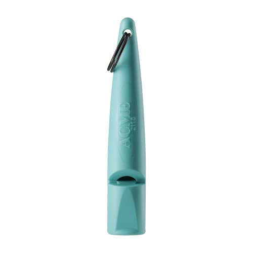 ACME Alpha 211.5 Professional Dog Training Whistle with Enhanced Ergonomic Grip. BPA-Free Plastic. 110 dBA. Long Range. Standardized Frequency. Weatherproof. Made in the UK (Turquoise) - color: Turquoise