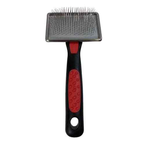 Ryan's Pet Supplies Paw Brothers Flat Slicker Brush for Dogs, Dog Brush for Short Haired Dogs, Professional Grade, Coated Tips, Gentle on Skin, Maximum Coverage, Mini/Small - size: Small