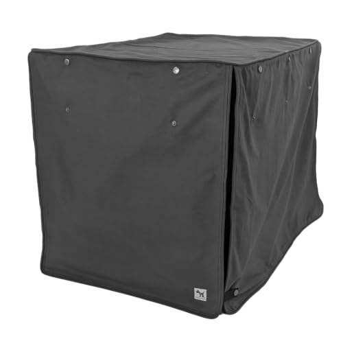 Molly Mutt I'm a Realist Dog Crate Cover, 100% Cotton Canvas Cover with 2 Roll-Up Panels, Ideal for Dog or Cat Crate, Durable, Washable, and Free of Harmful Chemicals, 54" x 37" x 45" - color: I'm a Realist, size: 54.0"L x 37.0"W x 45.0"H