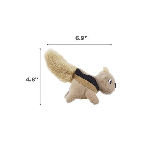 Outward Hound Squeakin’ Squirrels – 3‑Pack Plush Squeaky Dog Toys for Puppies, Small Dogs & Hide-A-Squirrel Replacements - color: Squirrels (3-pack)