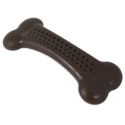 Pet Qwerks Barkbone Flavorit Peanut Butter Flavor Bone - Fillable Surface for Spreads; Tough Durable Toys for Aggressive Power Chewers | Made in USA - Medium & Small Dogs - size: Medium