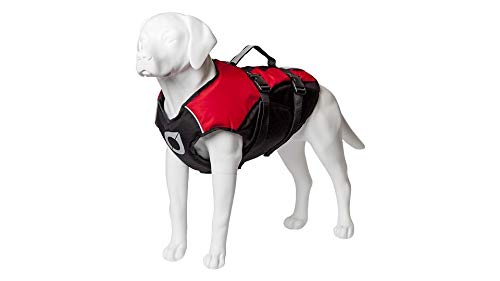 Stunt Puppy Float Doggy Life Jacket, Ergonomic Dog Life Vest for Swimming, Patented Design for Secure Fit, Large, Red - color: Red, size: Large