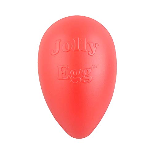 Jolly Pets Jolly Egg Dog Toy, 8 Inches/Medium, Red (JE08 RD) - color: Red, size: Medium (8 in)