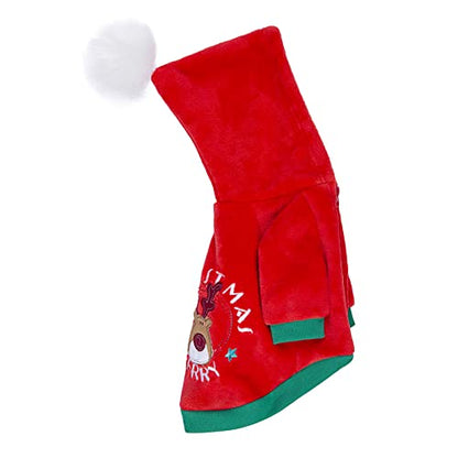 Christmas Puppy Dog Hoodie for Small Medium Dogs, Hooded Sweatshirt with Pocket Pet Cat Hoody Clothes Sweater Fleece Coat Dog Costume - color: Red, size: X-Large