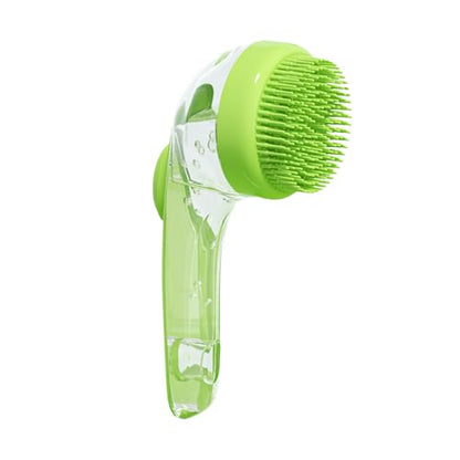 Dog Bath Brush – Shampoo Scrubber, Built-In Soap Dispenser Tool, Gentle Silicone Massage Design, Effective Washer, Easy Grip Cleaning Accessory | Dog bathing time, long haired puppy wash