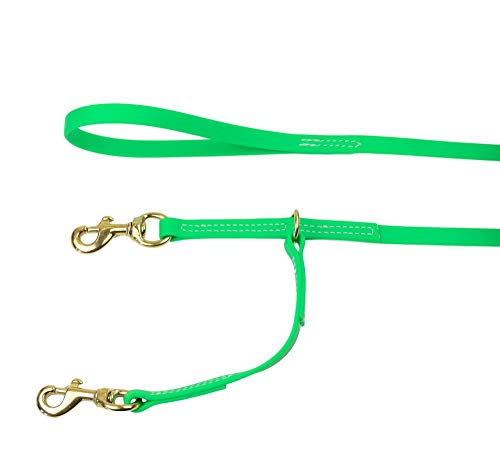 5/8 Inch x 6 Feet RedLine K-9 All Weather Prong Collar Leash - Green - color: Green