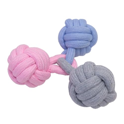 Snugarooz Try Me Knot Rope Dog Toy – Durable Three-Knot Pastel Design – Ideal for Active Chewers – Perfect for Tugging - Interactive Play and Dental Health - style: Try Me Knot