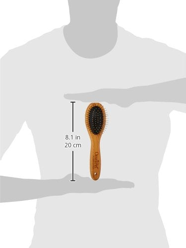 Pro-Finish Pin Grooming Brush with Carbonized Bamboo Handle, Small, 7.5" - color: Pin Brush, size: Small