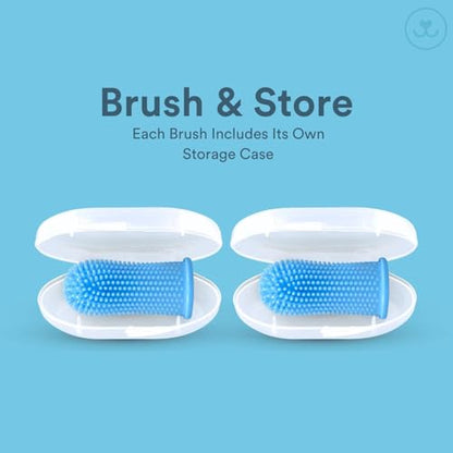 Jasper Dog Toothbrush, 360 Degree Pet Tooth Brushing Kit, Cat Toothbrush, Canine Dental Care & Teeth Cleaning Kit, Pet Finger Tooth Brush, Use with Dog Toothpaste, 4-Pack Multicolor - color: Multicolor (4-pack)