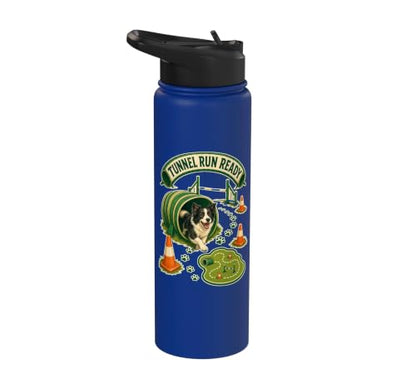 TUNNEL RUN READY Dog Agility Cones Stainless Steel Insulated Water Bottle - color: Royal Blue