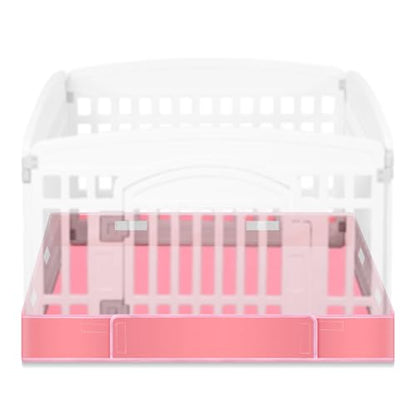 Marsui Dog Playpen Bottom Pad Fits for 36 Inch 4 Panels Pet Exercise Mat Puppy Crate Pad Reusable Washable Pet Training Pee Mat Hoop and Loop Design, Playpen Not Included (Pink,Solid Color) - color: Pink, style: Solid Color
