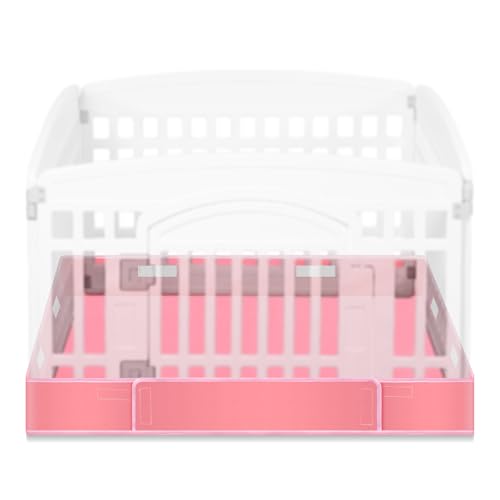 Marsui Dog Playpen Bottom Pad Fits for 36 Inch 4 Panels Pet Exercise Mat Puppy Crate Pad Reusable Washable Pet Training Pee Mat Hoop and Loop Design, Playpen Not Included (Pink,Solid Color) - color: Pink, style: Solid Color