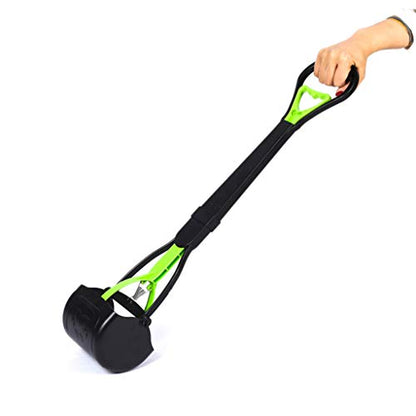 Upgraded Long Handle Dog Pooper Scooper No Bending Over Easy Pick Up for Easy Waste Dirt Gravel Pick Up Jaw Scooper