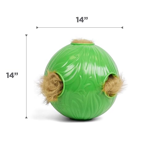 Outward Hound by Nina Ottosson Dog Snuffle N' Treat Ball Puzzle, Level 2 Intermediate, Green, Large - color: Snuffle N' Treat (Green)