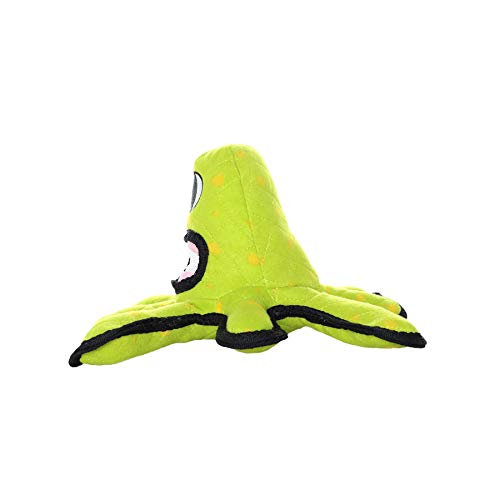 TUFFY - World's Tuffest Soft Dog Toy - Alien Green-Squeaker- Multiple Layers. Made Durable, Strong & Tough. Interactive Play (Tug, Toss & Fetch). Machine Washable & Floats | Multiple Layers & Reinforced Seams , Washable and Floats , Original Construction