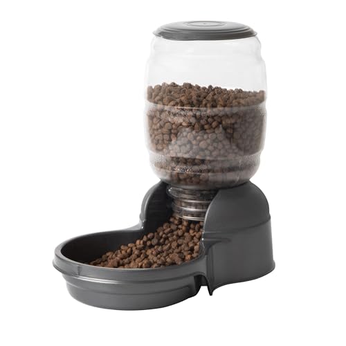 Petmate Replendish Automatic Dog Feeder Gravity Pet Treat Dispenser with Microban Protection Base, Wide Mouth Bowl, 100% BPA Free - 2 lb - size: Small