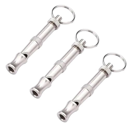 3Pcs Silver Adjustable Ultrasonic Dog Whistle,Portable Whistle Pet Whistle Supersonic Whistle Dog Whistles for Pet Training,Training and Behavior Aids, Portable Pet Training Aid