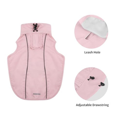 Waterproof Dog Raincoat, Adjustable Lightweight Dog Rain Jacket with Reflective Strip Leash Hole for Small Medium Large Dogs (Pink, Small(9-13lb)) - color: Pink, size: Small(9-13lb)