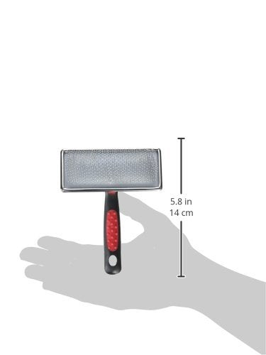 Paw Brothers Soft Pin Flat Slicker Brush for Dogs, Professional Grade Brush For Large Dogs, Coated Tips, Gentle on Skin, Remove Tangles and Mats, Maximum Coverage, Large - size: Medium/Large