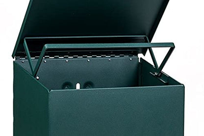 Standard Low Profile Dog Waste Station/MittN Bag™ System_Square Can(Matte Green)