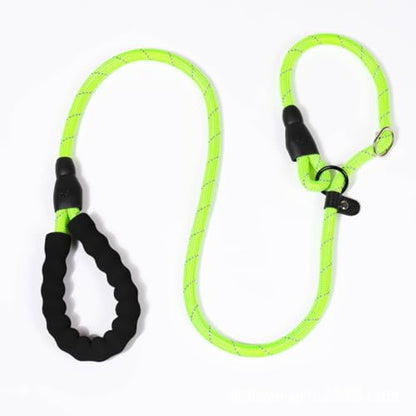 6 FT Rope Dog Leash Shock-Absorbing - Padded Handle and Sliding Metal Buckle, Adjustable Heavy-Duty Reflective Rope for Walking Medium Large Dogs (Green) - color: Green
