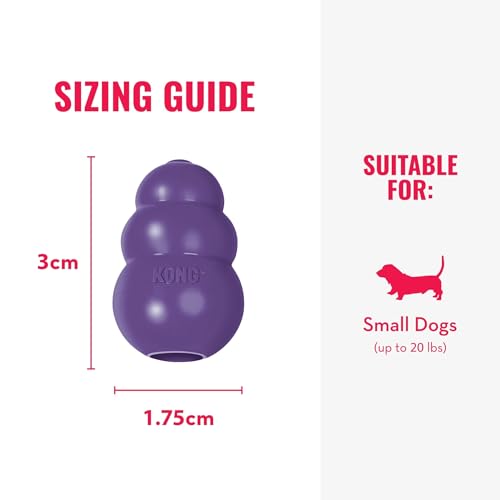KONG Senior - Dog Toy with Gentle, Natural Rubber - Durable Dog Toy for Older Dogs - Use Treats with Stuffable Chew Toy - Treat Toy for Chewing & Fetching - for Small Dogs (Pack of 2) - size: Small(2-Pack)