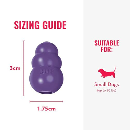 KONG Senior - Dog Toy with Gentle, Natural Rubber - Durable Dog Toy for Older Dogs - Use Treats with Stuffable Chew Toy - Treat Toy for Chewing & Fetching - for Small Dogs (Pack of 2) - size: Small(2-Pack)