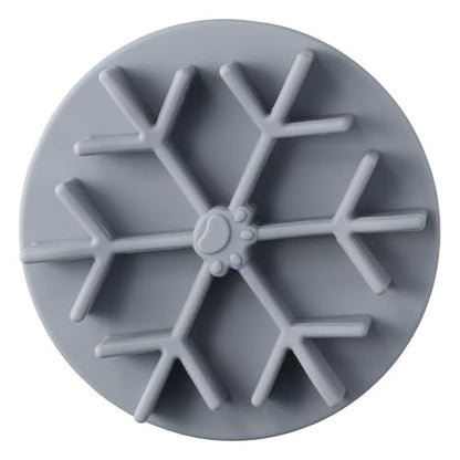 Dog Slow Feeder Snowflake Shape Silicone Insert Slow Feeder Dog Bowl Practical Secure Suction Cup Design for Dogs Grey