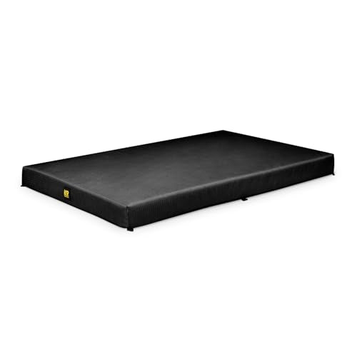 K9 Ballistics Tough Ripstop Orthopedic Crate Bed - Durable Kennel Pad with Washable Cover for Puppies and Medium Dogs, 35 x 22 fits 36” Wire Crate, Obsidian Black - color: Obsidian Black, size: Medium (35" L x 22" W x 3" H)